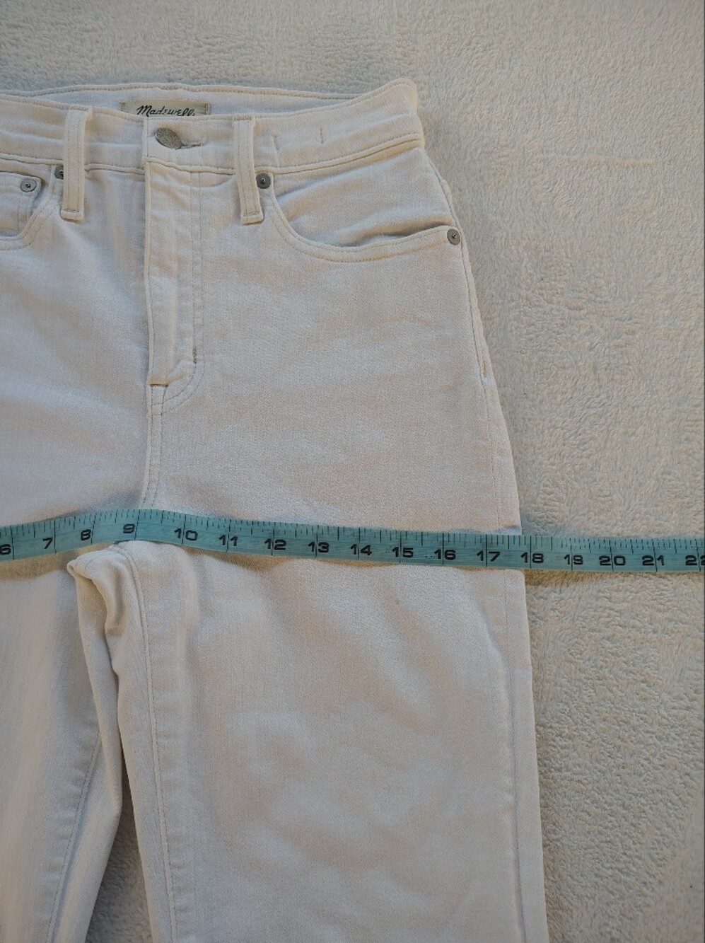 Madewell Cream Classis Straight-Leg Jeans - Picture 6 of 16